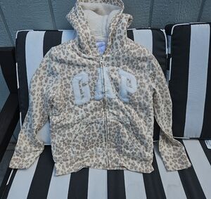 GAP Kids Beige Leopard Hoodie